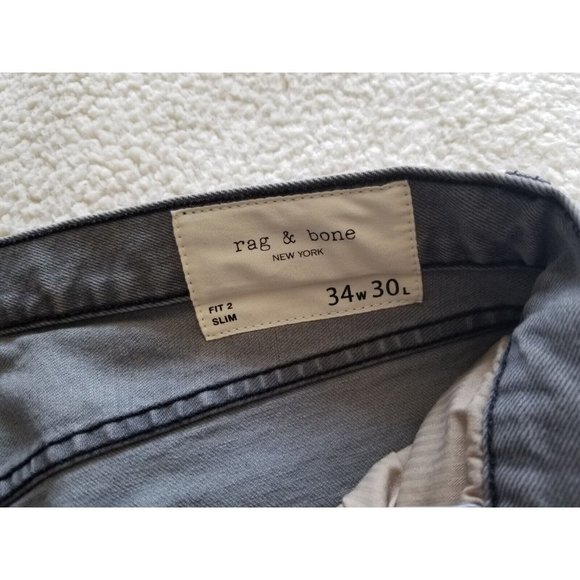 Rag & Bone Men's Greyson Fit 2 Slim Skinny Button-Fly Stretch Denim Jeans 34X30 - Picture 6 of 16